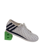 Adidas E.M. Comp White Trainers Cycling Shoes UK 8 Perforated Navy Stripes Retro