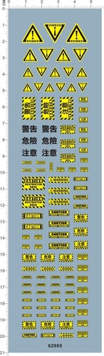 Water slide decals warning tag - decals,