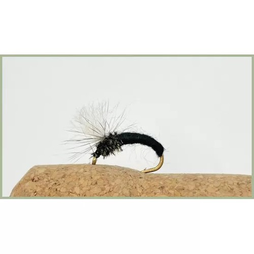 Barbless dry flies x black - barbless,