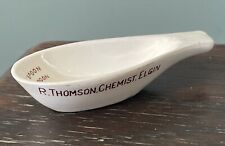 Antique Ceramic Medicine Spoon Advertising Thompson Chemist Elgin Cod Liver Oil
