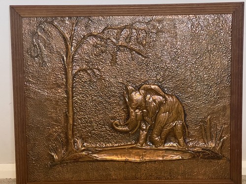 Mid century embossed copper - embossed,