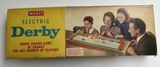 Vintage 1960s Merit Electric Derby Horse Racing Game - Battery Operated- Working