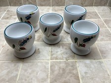 5 x. Vintage Denby Greenwheat Egg Cups