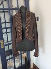 Per Una Brown Sequin Trim Knit