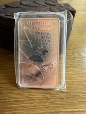 2022 James Bond 007 Diamonds Are Forever British Royal Mint 10 Oz Silver Bar