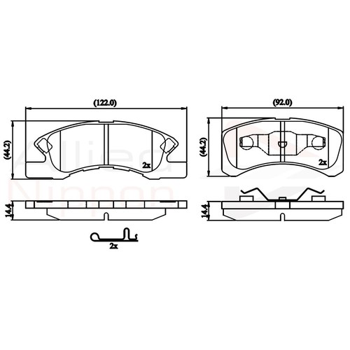 Brake pads set for - brake,