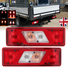 Pair Rear Tail Light Brake Lamp W/Bulbs For Ford Transit MK8 Tipper 2014-2021 UK
