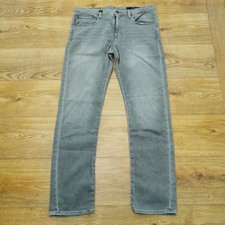 Armani Exchange J13 Jeans Mens W34 L32 Grey Slim Fit Denim Stretch Zip