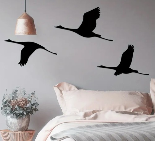 Pcs flying bird metal wall - 3,