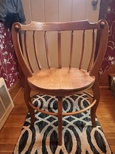 Antique Oak Round Barrel Back