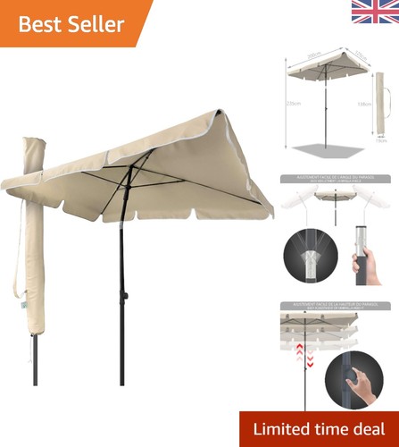 Luxury beige garden parasol - luxury,