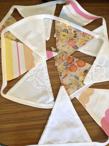 Fabric handmade bunting floral - fabric,
