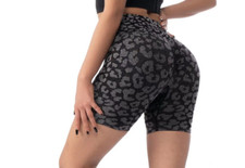 KBVOT Stretch Shorts Gym High Waist Yoga Pants Bum Butt Lift NEW SIZE L