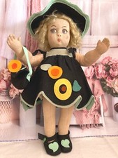 RARE Antique Vintage Cloth Gre Poir 'Lenci' Style17" Felt Doll C1927-1930 