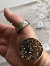 1977 Queen Elizabeth II Silver Jubilee Crown Coin Thumb ring extra large