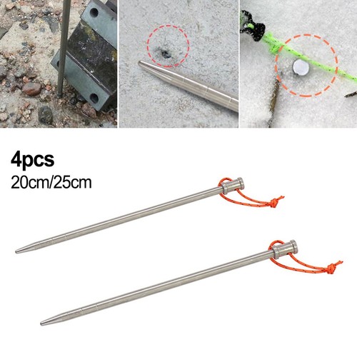 4pcs titanium tent pegs with - titanium,
