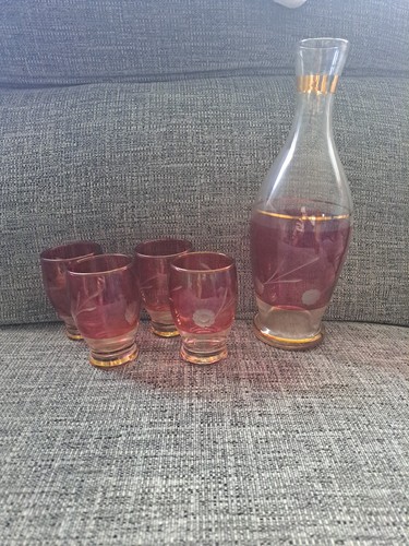 Decanter and glasses cherry - decanter,