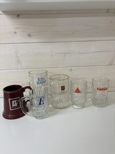 6 X Vintage Pub Glasses/Tankards