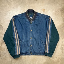 Vintage 80s Denim Bomber jacket Yukon Trail Large