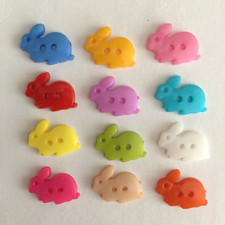 Bunny rabbit buttons mixed