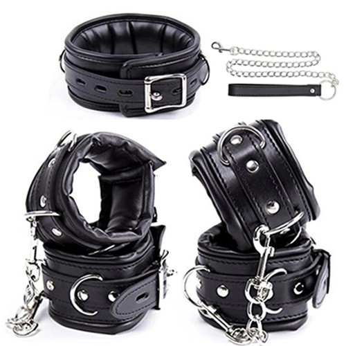 Leather handcuffs ankle - handcuffs,