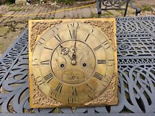 Antique 8 day Longcase granfather clock movement BRASS DIAL hands DAVIES CHESTER