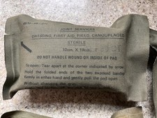 First Field Dressing 10cm X 19cm. Rare green packet  