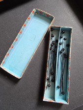 Black Antique Bonnet /Hat Pins In Their Original Box