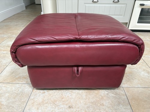 Plan leather footstool - plan,