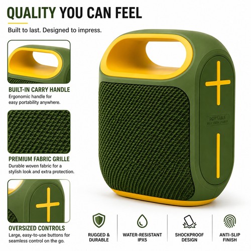 Portable loud bass bluetooth - portable,
