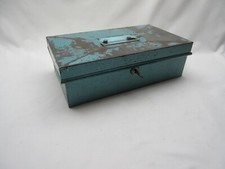 Vintage retro worn blue petty