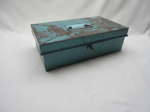 Vintage retro worn blue - , petty