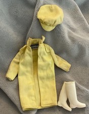 Vintage Barbie Clothes 1965 Skipper Rain Or Shine Raincoat , Boots & Hat . VGC