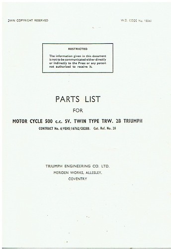 Triumph 500cc trw 2b - triumph,