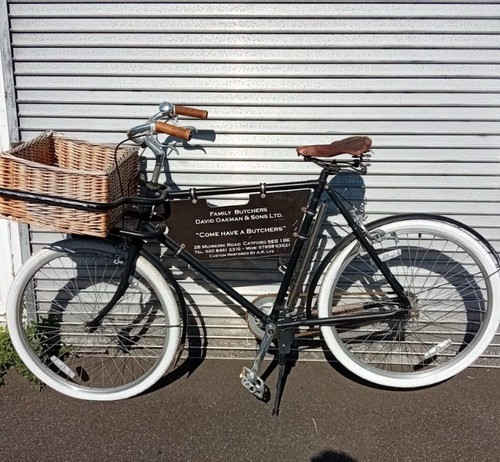 Vintage butchers bike with - vintage,