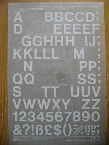 Letraset upper num - letraset, &