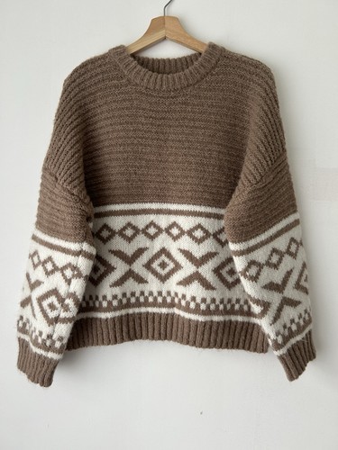 Beige brown nordic fair - f&f,