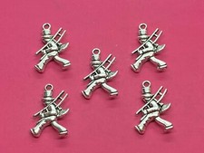 Tibetan Silver Chimney Sweep/Odd Job Man Good Luck - pack of 5