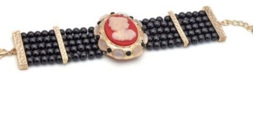 Black bead howlite and - howlite,