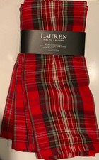BNWT Ralph Lauren TARTAN Tea Towel Set (2 Towels) 100% cotton. FREE UK P&P