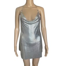 Y2K Silver Chainmail Halter