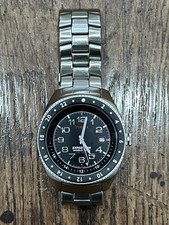 Very RARE Timex Expedition GMT World Time WR100 stainless steel watch 40mm