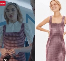 TopShop pink plaid pinafore