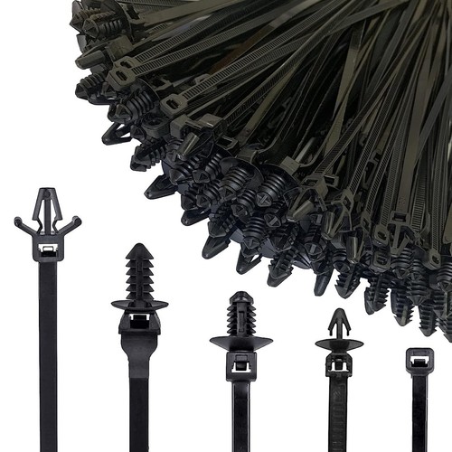 Black push mount zip ties - mount,