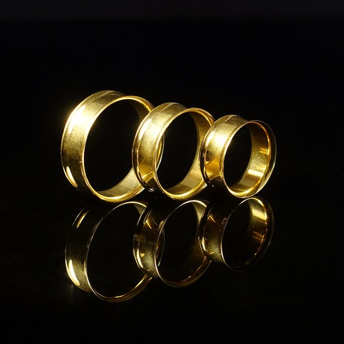 Gold steel double flare - double,