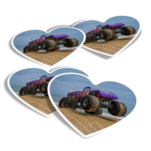 Heart stickers monster - 4x,