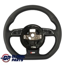 Audi S4 B8 Steering Wheel NEW Black Leather Flat Bottom Paddles 8K0419091CH 