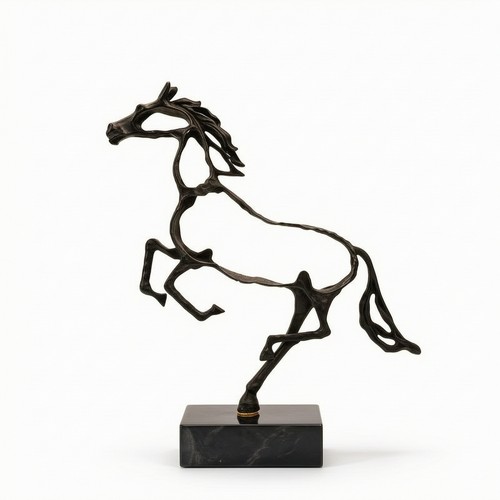 Rearing horse figure metal - horse,
