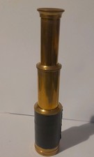 Vintage-Style Brass Telescope + brass lens cover 3 Draw: 7 cm : Extended 17 cm :