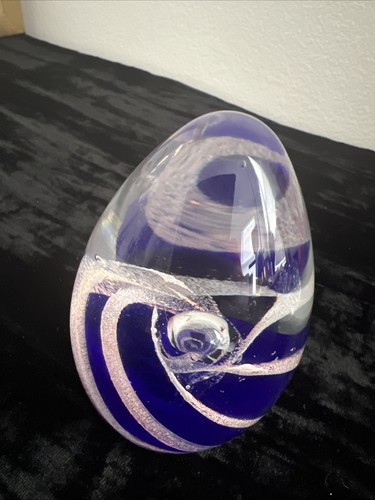 Vintage hand blown cobalt - hand,